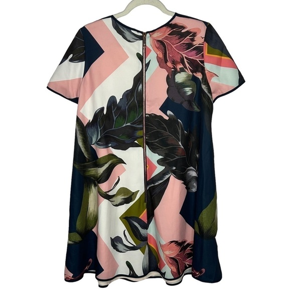 Ted Baker London Pink and Green Floral Mini Dress - Picture 6 of 15